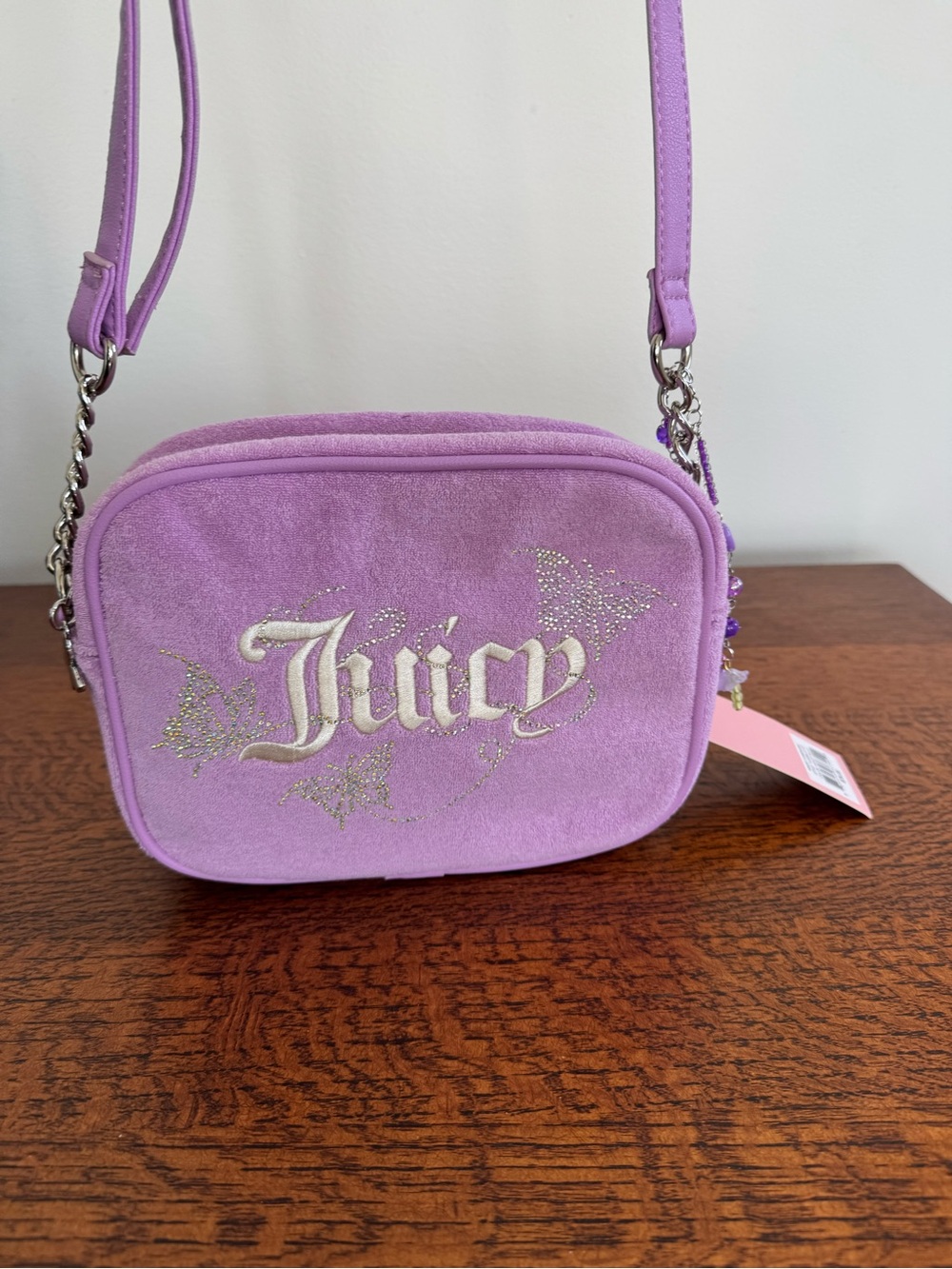NWT Juicy Couture “Wingin’ It” Lavender Butterfly Camera Bag